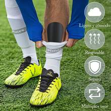 AGTOWM Espinilleras Futbol Niño 5 Pares - Protector de Tibiales para Niños y Adolescentes, Diseño Ergonómico para Soccer, Baloncesto, Rugby (Blanco + Negro) - 1 - Ver 1