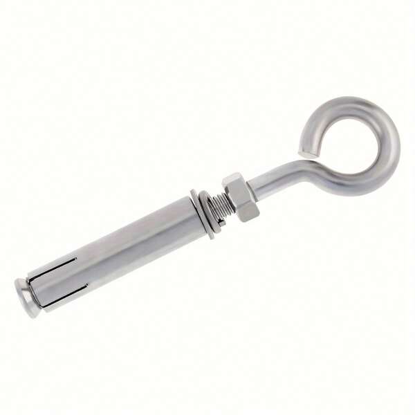 10 Pack M6 304 Stainless Steel Hook Eye Bolts With Internal Hook Bolt Fastener - For Home Improvement And Decorating
