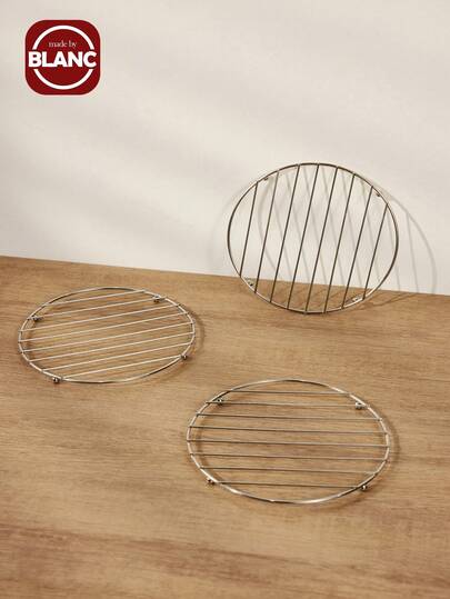 不锈钢圆形家用厨房隔热餐垫保护桌子和厨房台面适用于锅架支架热炊具饮料隔热冷却