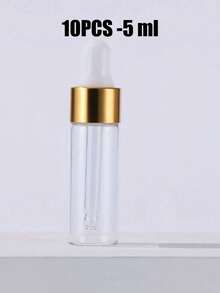10个1/2/3/5/10毫升精油玻璃滴管空瓶样品瓶，带玻璃滴管，可用作眼药水滴管瓶、香水芳香疗法化妆品容器、旅行容器等，非常适合旅行、徒步、度假、日常通勤、办公室或学校使用，也是送给家人、朋友和爱人的理想礼物，尤其适合圣诞节。 - 彩色 - 查看 15
