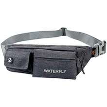 WATERFLY Riñonera Pequeña Running Bolsa de Cintura delgada Resistente al Agua Hombre y Mujer para Deportiva Ciclismo Senderismo Correr Viajar(gris oscuro) - Tipo 17 - Ver 2
