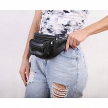 Cangurera para hombre y mujer- riñonera de viaje, bolso de cinturón de piel original - 1 - Ver 3