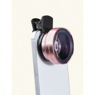 2 In 1 Phone Wide Angle Macro Clip Lens Compatible With Iphone Android Phone For Summer Vacation, Travel, Creative Photography Phone Accessories, Phone Lens