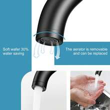 Matte Black Bathroom Faucet Single Handle Bathroom Sink Faucet With Pop-Up Drain Vessel Sink Faucet Modern RV Lavatory Faucet For 1 Or 3 Hole Vanity Countertop Installation - Matte Black - View 3