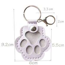Cute Dog Paw Keychain, Cartoon Pet Hair Storage Leather Case Portable Pet Hair Memorial Keychain Pendant,Christmas,Christmas Decorations