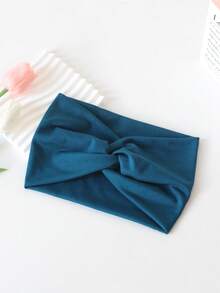 1 pieza Diadema deportiva casual de yoga extra ancha con diseño cruzado para mujer, accesorio de moda para uso diario, regalos, viajes, regalos para mujeres, artículos para el cabello, rellenos de calcetines