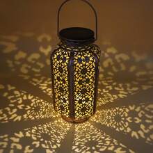 1PC Solarlights,Solar Outdoor Lights,Solar Bamboo Lantern,Solar Lantern Outdoor Waterproof Solar Light For Outdoor Hanging Solar Light Outdoor Solar Light Decoration For Garden,Yard,Patio,Porch,Trees,Lawn,Path,Retro And Exquisite,Metal,European-Style Wrought-Iron Decorative Hanging Ornaments.They Are In A Baroque Style And Serve As Decorative Hanging Pieces,Wall Decor,Room Decor,Home Decor,Fall Decor