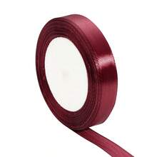 25 Yards/Roll Burgundy Satin Ribbon, Solid Shiny Fabric, Suitable For DIY Wedding Invitations, Bridal Bouquets, Gift Wrapping, Party Decorations, Sewing Crafts, Bridal Bouquet Accessories, Wedding Decorations - Burgundy - View 9