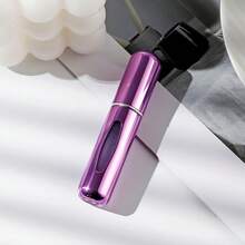 1Pc 5ml Metal Travel Spray Bottles, Self-Priming, Bottom Filling, Unscented, PVC-Free, Portable Perfume Atomizer Set For Suitcase & Toiletry Bag - 亮粉紅色 - 查看 5