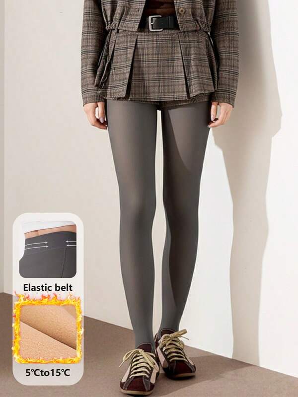 Damen Dicke Fleece gefütterte Skinny Leggings mit hoher Taille, modisch & sexy, geeignet für Herbst/Winter Lässig, Pendler Outfit