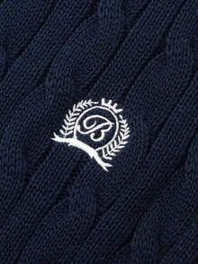 Balabala BalaOne 2025 冬季款男童毛衣，针织打底衫，可搭配家庭装 - 深藍 - 查看 6