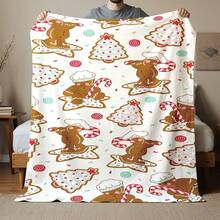 1 pièce Couverture thème Halloween, avec motif imprimé de citrouille et fantôme de dessin animé, en tissu flanelle doux avec fonction de chaleur, couverture pratique pour la chambre, le salon, la décoration d'Halloween, la fête à thème d'horreur