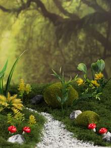 Fairy Garden Accessories Material Pack - Garden Creek, Suitable For Garden Decoration, Living Room Decoration, Interior Decoration, Bedroom Decoration, Home Decoration, Especially Suitable For Creating Fairy Tale Gardens, Flower Pots And Potted Plants, Doll House Miniature Models, Glass Vase Containers, Sand Table Models And Other Decorative Accessories