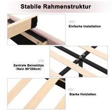 Velvet, Upholstered Bed, 90 X 200 Cm, Shell-Shaped Bed With Golden Iron Legs, Height-Adjustable Headboard, Wooden Slatted Frame, With Upholstered Bench, Bench With Storage Space, Pink