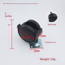 Ruedas giratorias para escritorio de oficina, ruedas para bandeja de computadora, ruedas silenciosas para silla de oficina, accesorios de hardware de pies con ruedas de plástico y nailon