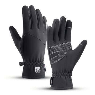 Vilico Vilico 1 par de guantes negros cálidos para ciclismo y fitness para hombres y mujeres, con agarre antideslizante, soporte, protección y resistencia al desgaste. Adecuados para escalada de montaña, escalada de rocas, patinaje en línea, ciclismo, pasear al perro, levantamiento de pesas, deportes de pelota, deportes al aire libre y pantalla táctil.