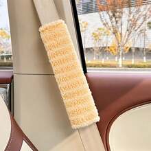 Cute Cartoon Car Seat Belt Shoulder Protection, Simple Plush Striped Car Anti Pinch Shoulder Cover, High-End And Comfortable Shoulder Protection, Multiple Styles To Choose From, Soft And Comfortable Fabric, Easy To Travel, Caring For Shoulders, Fitting Shoulder Curves, Reducing Pressure Marks, Hook And Loop Adhesive Design, Easy To Disassemble And Assemble. - Multicolor - View 7