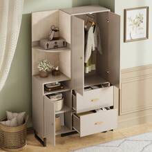Clothing & Closet Storage Set - Beige+Cream + MDF - View 4