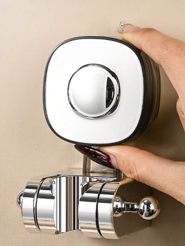 1pc Multifunctional Suction - Cup Non - Punching Bathroom Anti - Slip Strong - Load - Bearing Shower Bracket, Movable And Adjustable Shower Head Holder