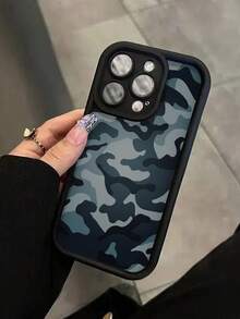 Camo Camouflage Painted Groove New Black Anti-Fall Thick Minimalist Fashion Case Compatible With IPhone 16 ProMax / 13, 16, 15, 15 ProMax, 14, 13, 12, 11, XS, XR, 7/8, 7/8 Plus, 12 ProMax, 13 ProMax, 14 ProMax, 13, 14, 11, 12, 14 Women Soft Anti-Fall XS/S/XS Max/7/8 Plus Phone Case Cover - Multicolor - View 6