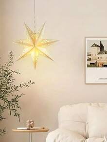 1 szt. Papierowy klosz do lampy w kształcie pentagramu, pusty wzór, odpowiedni do domu, sypialni, na wesele, Boże Narodzenie, imprezę, dekoracja papierowej latarni, bez lampy