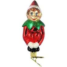 Old World Christmas Adornos de Vidrio soplado con Driver de Videojuegos para árbol de Navidad (44094), Purpurina Multicolor(Chrsitmas Pixie) - Tipo 19 - Ver 12