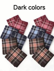 24 chiếc khăn tay kẻ caro thấm hút polyester cổ điển dành cho nam, khăn tay cổ điển dành cho phụ nữ lớn tuổi, khăn lau chùi hàng ngày hình vuông nhỏ dùng cho mùa thu/đông. Quà tặng tuyệt vời cho bạn bè, Giáng sinh, sinh nhật mẹ - Nhiều màu - Xem 9
