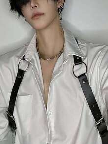 Men's Pu Chest Strap Waist Beltcasual Chest Harness Belt For Men Men's Casual Wear Accessories Body Harness For Men Gift