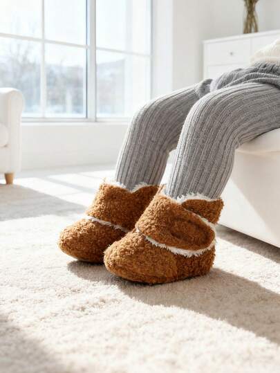 Botitas para recién nacidos e infantes, niños y niñas, calcetines que se mantienen puestos, pantuflas suaves para el dormitorio, con suela antideslizante y agarres, zapatos cálidos para cuna de bebé, primeros pasos, regalo de cumpleaños y ducha