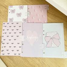 A6 5pcs Index Pages, Flora Loose Leaf Baffle, Binder Separate Pages, Stationery Supplies