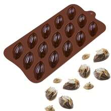 1/2/3pcs Cocoa Fruit Shaped Mousse Cake Mold, Olive Chocolate French Dessert Olive Chocolate Silicone Mold, Easy Demold, Homemade Sweet Candies, Suitable For Halloween, Christmas - Brown - View 12