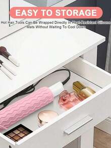 Portable Silicone Heat-Resistant Pad, Straightener, Curling Iron Insulation Pad, Anti Slip And Heat-Resistant Pad, Travel Styling Tool For Travel Dressing Table, Travel Case For Hairdressing Tools - Heat-Resistant Pad, Straightener Pad, And Curling Iron Sleeve