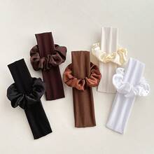 Einfarbiges minimalistisches Stirnband mit Kombination aus großem Darm-Stirnband, hochdehnbares Laufstirnband für Sport, Yoga-Haaraccessoire 1 Set warme Haarbänder Frauen Bandanas