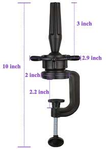1 Adjustable Mannequin Head Stand, Suitable For Manikin Hair Training Model Hairdresser Styling Tools Wig Holder - Black - View 3