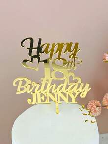 Personalized Name And Age Cake Topper Custom Happy 50th Birthday Cake Topper Anniversary, Fabulous 50, 30th 40th 60th 70th 80th Cake Topper