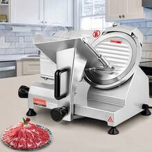 Commercial Meat Slicer, 200W Electric Charcuterie Food Slicer, 350-400RPM Meat Slicer With 8" Carbon Steel Blade, 0 - 0.47 Inch Adjustable Thickness Electric Meat Slicer For Home And Commercial Use - Silver - View 1