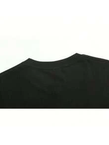 Camiseta de manga corta con silueta de gato linda para hombres y mujeres amantes de los gatos, negra, talla S - Negro - Ver 9