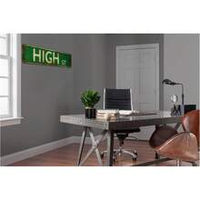 KooLL High Street Sign, Vintage Metal Wall Art Office/Home/Classroom Decor 4" X 16" - 彩色 - 查看 8
