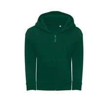 SG Originals Childrens/Kids Full Zip Hoodie (Bottle Green) - Green - View 1