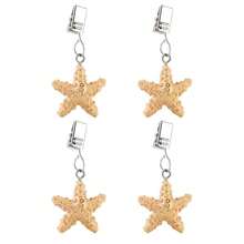 TwoFish Home Set Of 4 Yellow Starfish Resin Tablecloth Weights Clips Yellow Starfish Handicraft Tablecloth Clamps Pack Of 4{"Color_name":"YellowStarfish"} - 多色1 - 查看 7