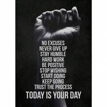 Motivational Quotes Success Canvas Poster Lion Mindset Is Everything Poster Wall Art Print Painting Office Living Room Decor - Multicolor - View 83