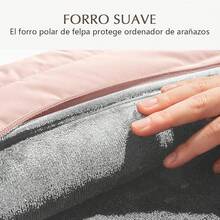 Funda para portátil, aplicable a portátiles de 13 a 14 pulgadas, impermeable y anti-colisión, compatible con MacBook Pro de 14 pulgadas/MacBook Air de 13 pulgadas/iPad Pro de 12.9 (rosa) - rosa - Ver 7