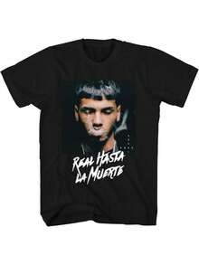 Men's T-Shirt Rapper Clothing "Hasta La Muerte" For Men, Women And Children - Black - View 1