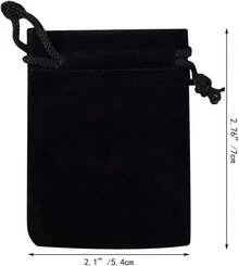 2025Nydotd 100pcs 2 X 2.8 Inch Black Velvet Cloth Jewelry Pouches Velvet Drawstring Bags Christmas Candy Gift Bag Pouch For Wedding Favors Gifts, Event Supplies Party Favors - 酒紅色 - 查看 9