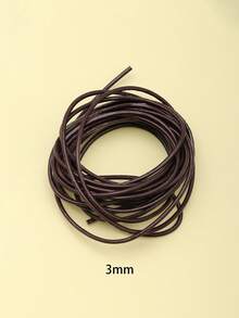 Dây da tròn 3 màu dài 5m, rộng 1.0-3.0mm, làm từ da thật, dùng để làm vòng tay, vòng cổ, phụ kiện thời trang DIY - Nhiều màu - Xem 12
