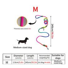 1条夜光尼龙免手持狗绳，多功能肩带/斜挎带，适合小型、中型和大型犬 - 彩色 - 查看 15
