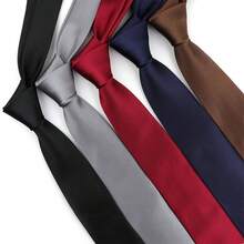 Men Solid Classic Ties Formal Striped Business 8cm Slim Necktie For Wedding Tie Skinny Groom Cravat