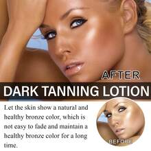 OUHOE Dark Tanning Lotion Promote Dark Summer Outdoor Prevent Sunburn Light Texture Even Tan Moisturizing Refreshing Not Greasy Or Sticky Face Body Care - 咖啡棕 - 查看 8