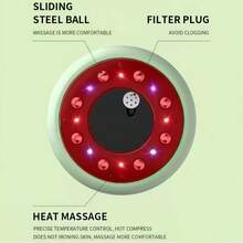 智能加热吸盘式身体按摩器，背部颈部手臂按摩器，腹部按摩器，热疗按摩器，按摩放松身心