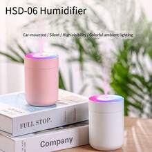 Un humidificateur de bureau portable USB mini, petit humidificateur domestique avec fonction de changement de couleur de la lumière d'ambiance et de remplissage d'eau - Multicolore - Voir 2